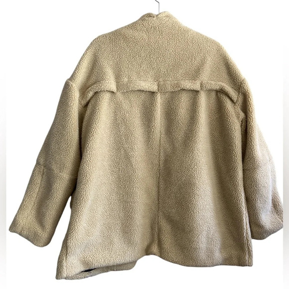 Rusty Sherpa  Fleece oversized open blazer jacket Sz L - Picture 2 of 10